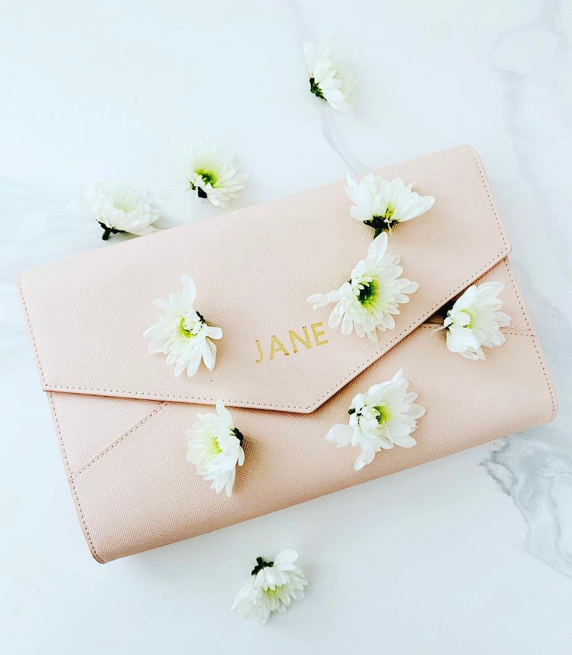 Pale Pink Envelope Clutch