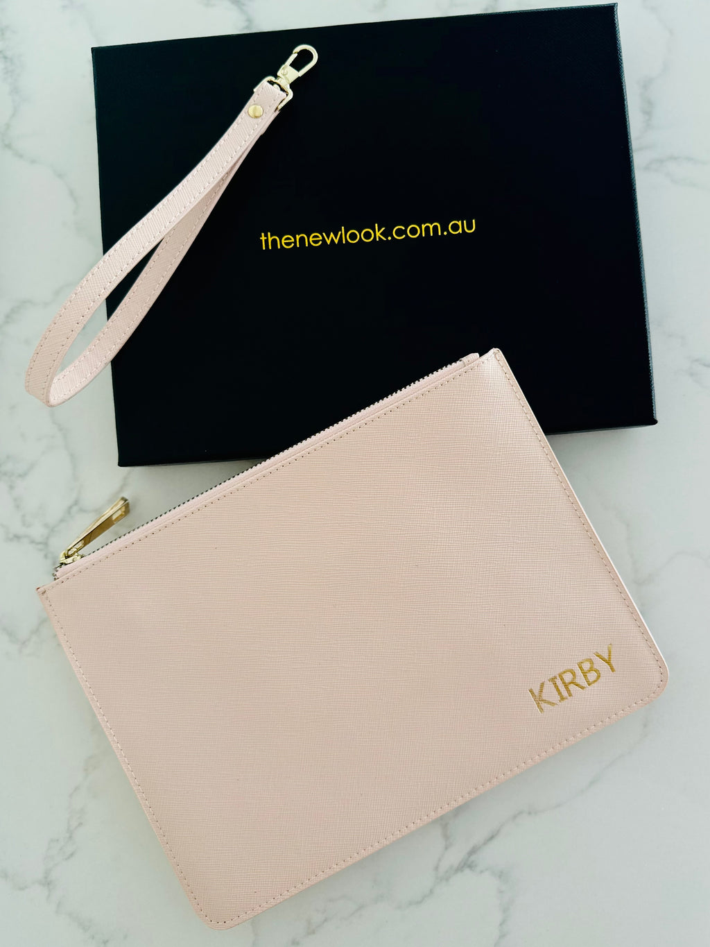 Pale Pink Pouch With Strap