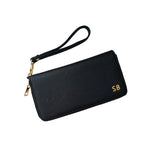 Load image into Gallery viewer, Black Vegan Long Zipped Purse
